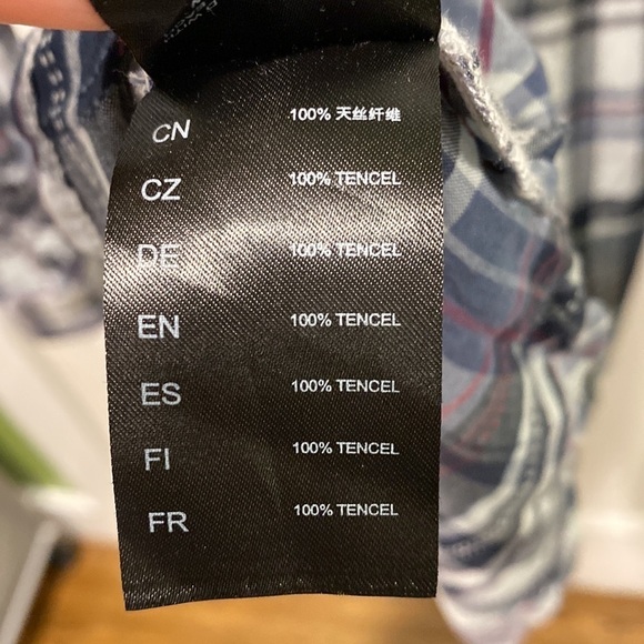 Kuhl Tencel Blue Gray Plaid Pullover Tunic EUC - Picture 12 of 16